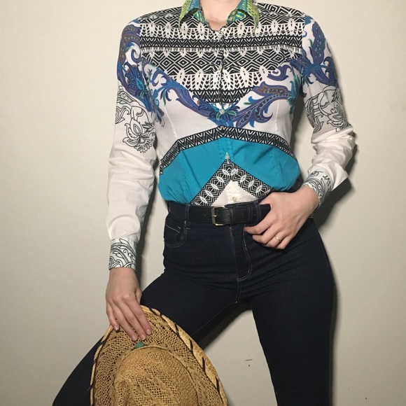 Etro Tops - MADE IN ITALY Western Style Long-Sleeve Button-up